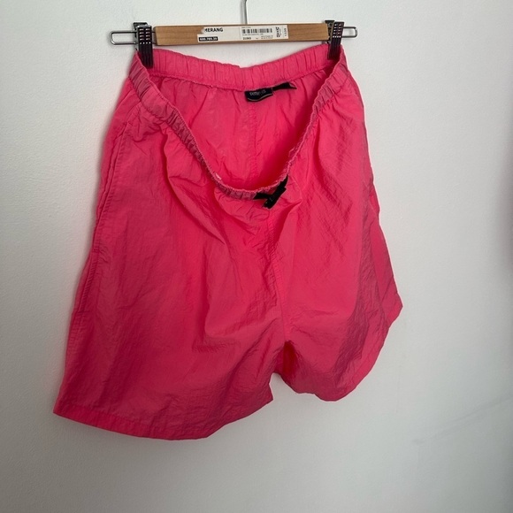 Vintage 90s Shorts Hot Pink Barbie Nylon Shorts Denver Haynes Retro Festival - Picture 13 of 13